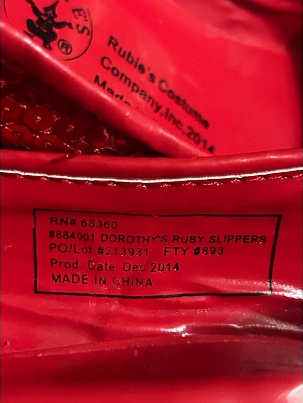 Rubie’s Costumes Dorothy Red Sequin Ruby Slippers Mid Heel Pumps | Size Medium